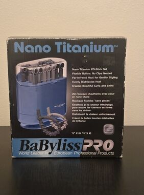 New BaByliss 220 Pro Nano Titanium Rod Curling Set for Hair